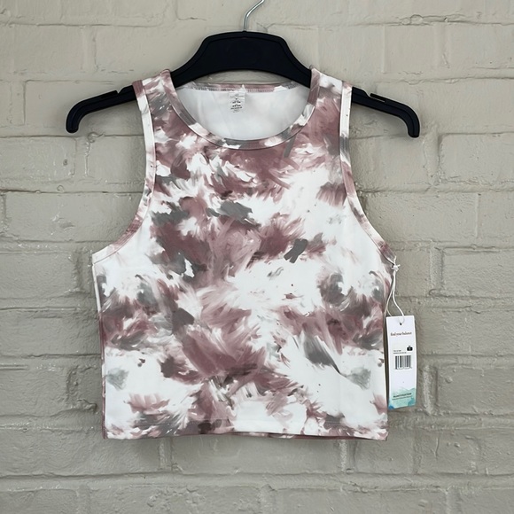 Marika Tops - Marika Balance Collection Mia Crop Tank COLOR WILD PLUM TIE DYE BURST